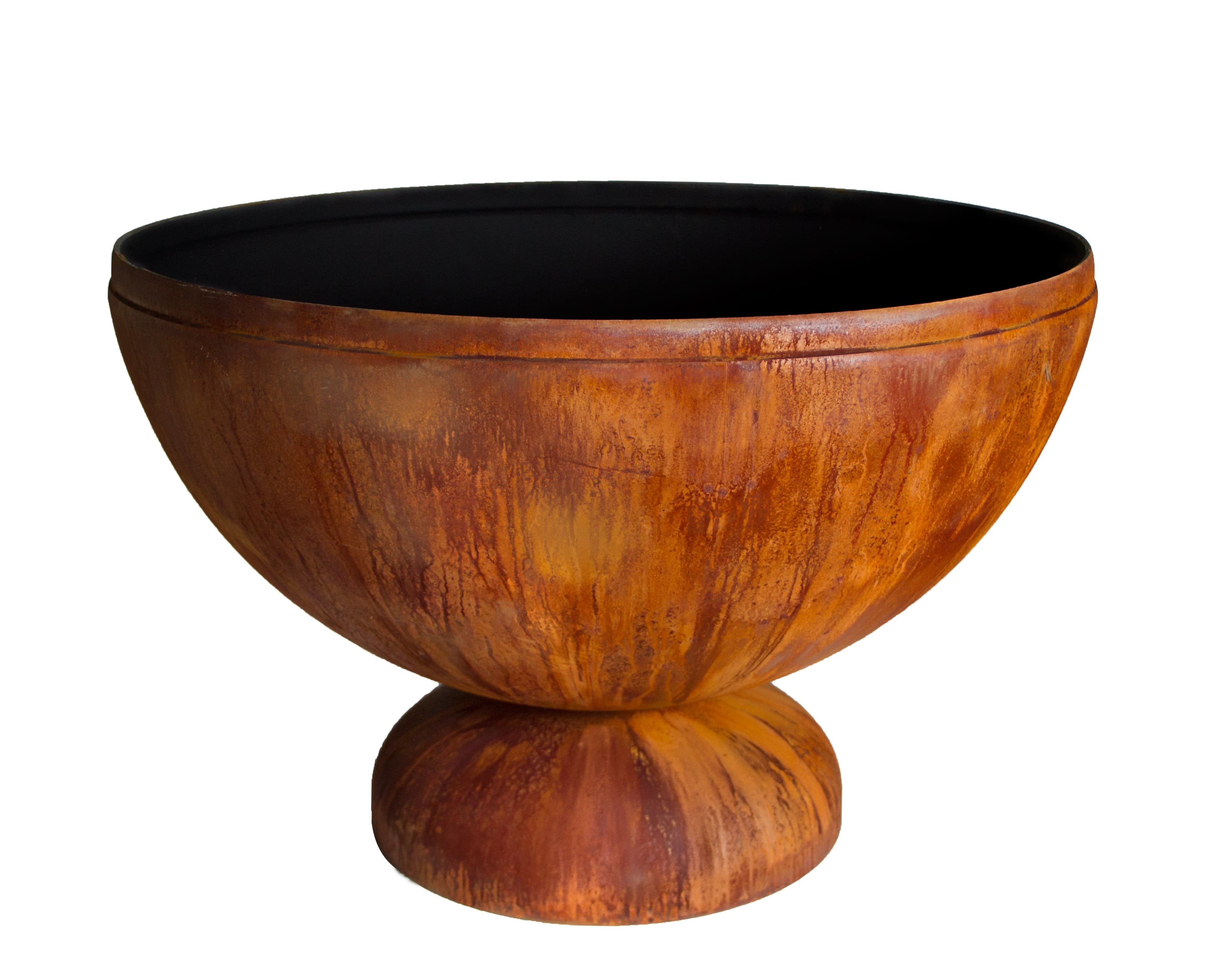 Ohio Flame Fire Chalice Series Natural Steel Finish Wood-Burning Artisan Fire Bowl