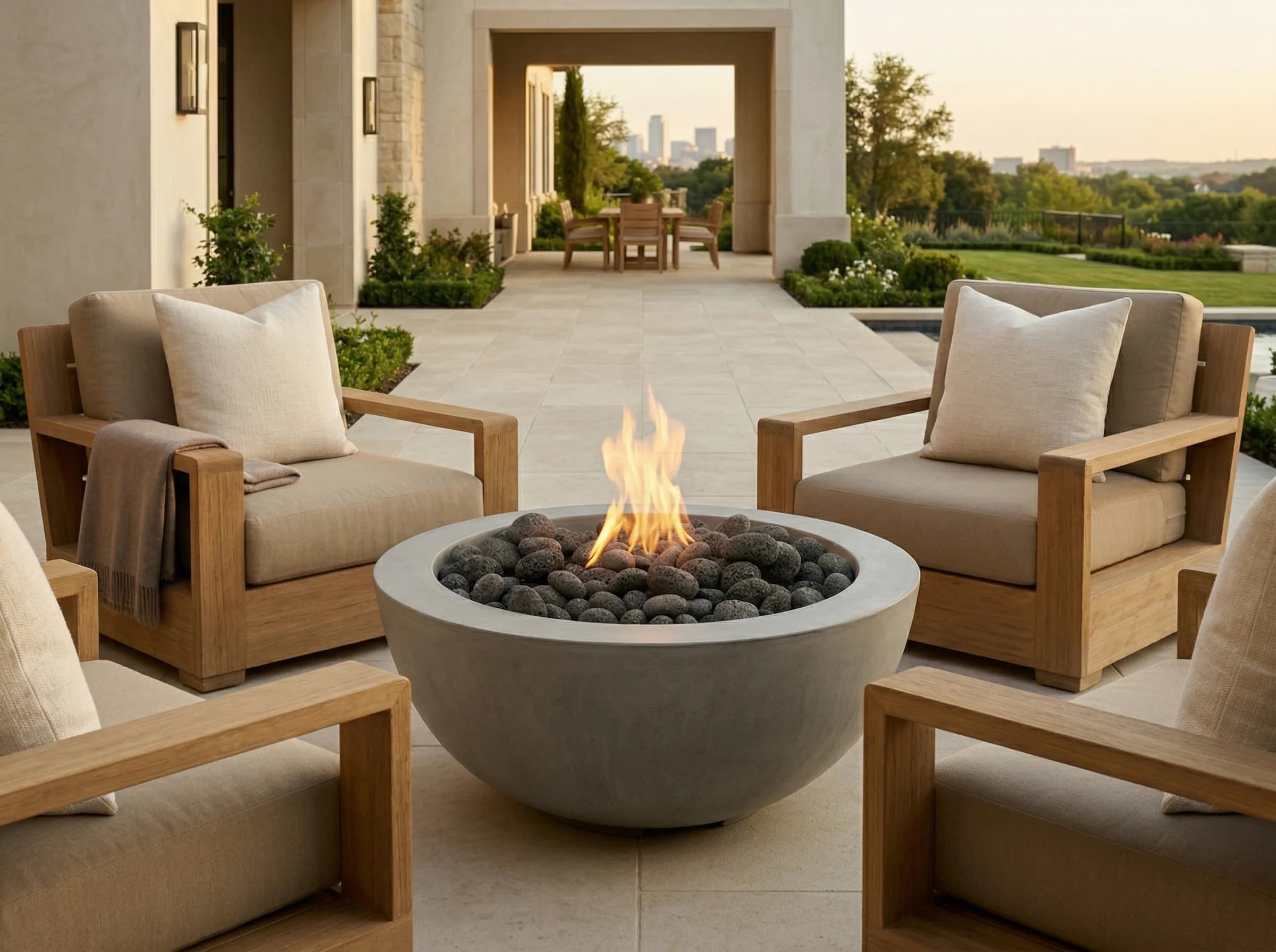 Prism Hardscapes Moderno 8 39-Inch 65,000 BTU Gas Round Fire Pit Bowl