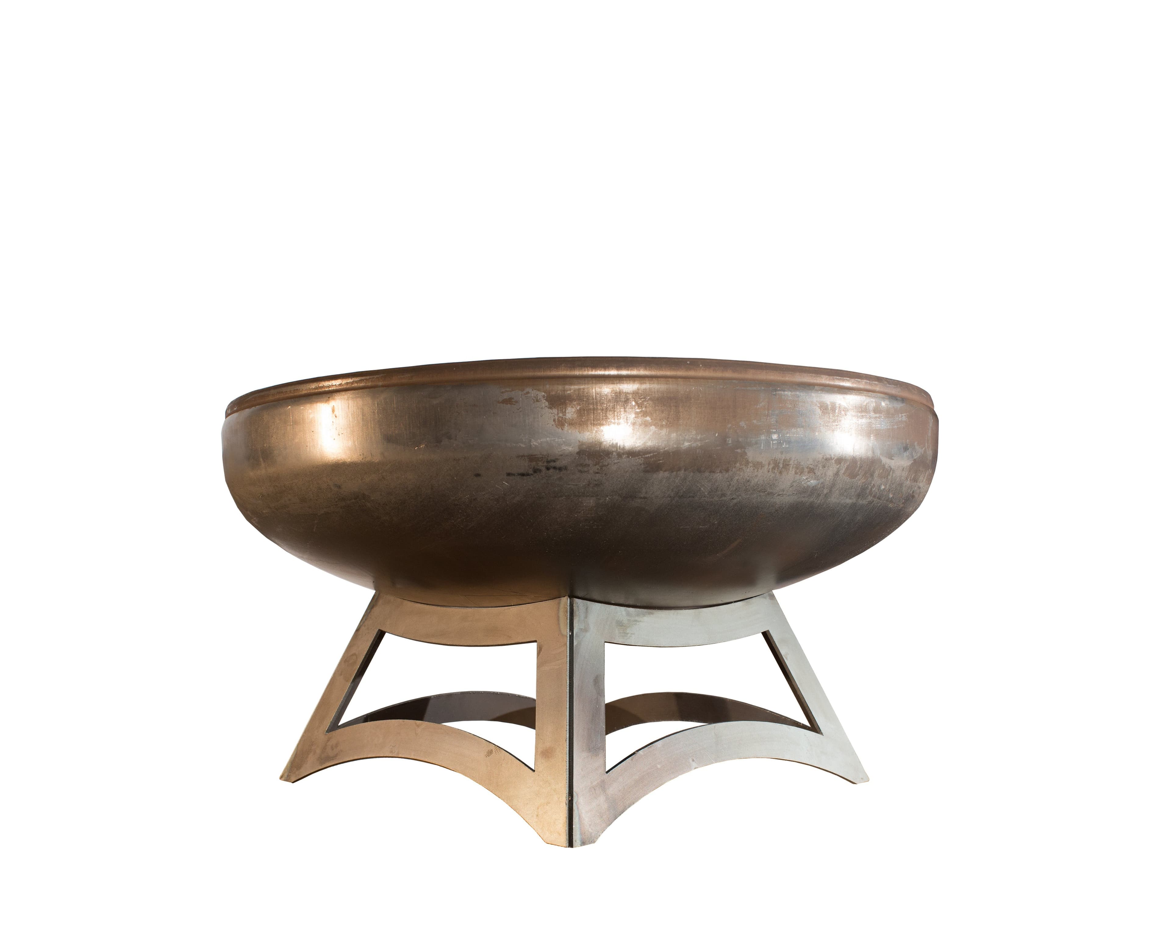Ohio Flame Liberty Series with Hollow Base Natural Steel Finish Wood-Burning Fire Pit